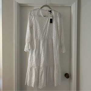 Banana Republic Factory Eyelet Fit-and-Flare Dress, Size M